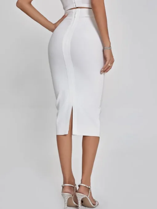 Skirts*Bandage Mariam Pencil Skirt In White