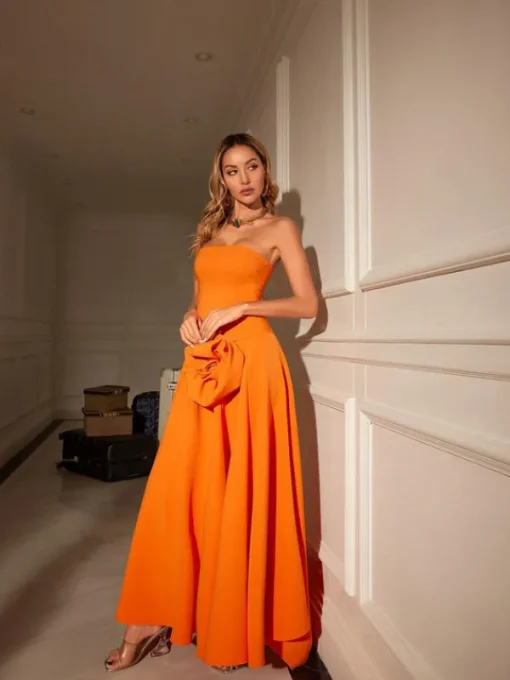 Dresses | Maxi Dresses*Mew Mews Fashion Mariano Strapless Flower Maxi Dress