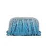Bags*Mew Mews Fashion Marigold Ruched Crystal Clutch In Blue