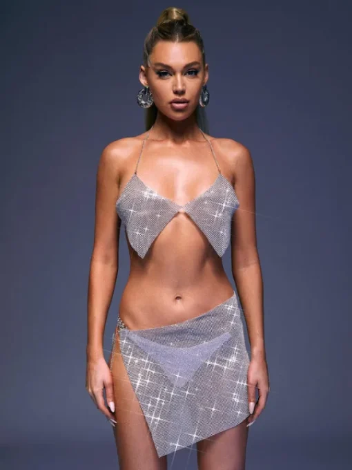 Skirts | Armor Tops*Mew Mews Fashion Marlowe Chainmail Skirt In Silver