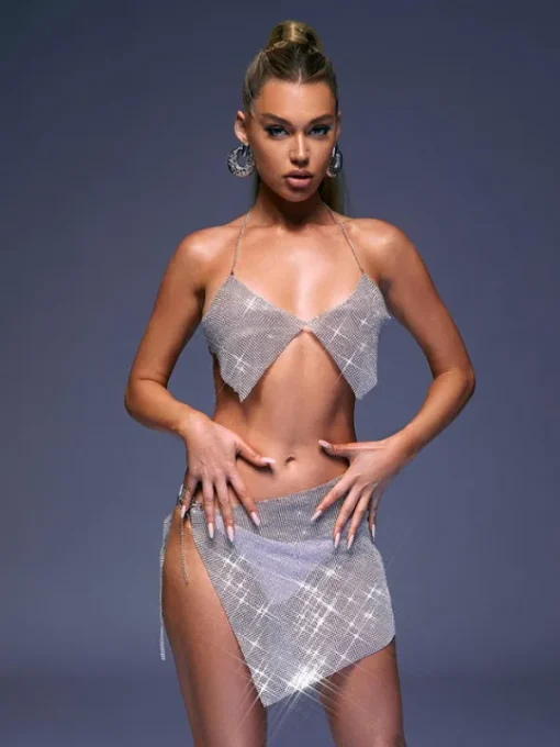 Skirts | Armor Tops*Mew Mews Fashion Marlowe Chainmail Skirt In Silver