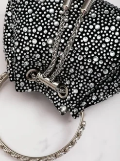 Bags*Mew Mews Fashion Mattea Crystal Embellished Bucket Bag In Black