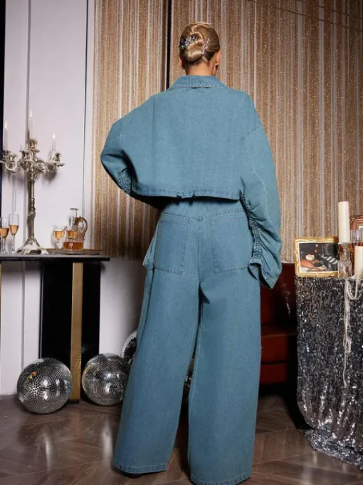 Sets & Co-ords*Mew Mews Fashion Maudie Pocket Wide Denim Pants Set