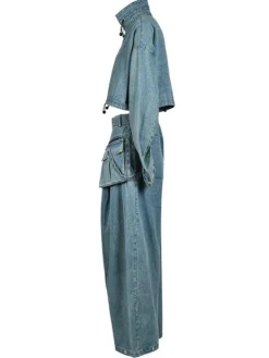 Sets & Co-ords*Mew Mews Fashion Maudie Pocket Wide Denim Pants Set