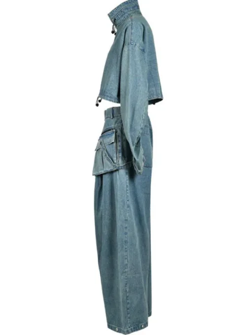 Sets & Co-ords*Mew Mews Fashion Maudie Pocket Wide Denim Pants Set