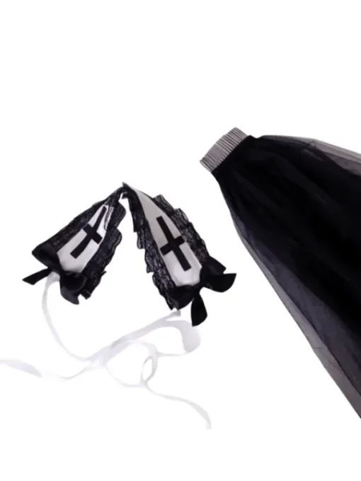 Headwear*Mew Mews Fashion Medea Cross Veil Headband