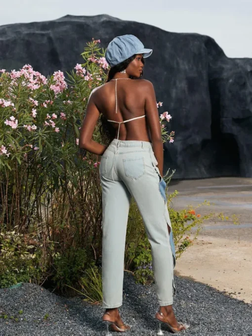 Pants & Shorts*Mew Mews Fashion Mehetabel Cutout Denim Pants In Light Blue
