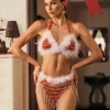 Sets & Co-ords*Mew Mews Fashion Meisner Feather Rhinestone Body Chain Skirt Set