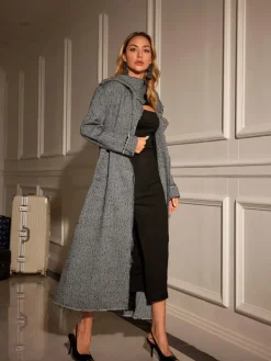 Coats & Jackets*Mew Mews Fashion Mikael Collar Houndstooth Coat