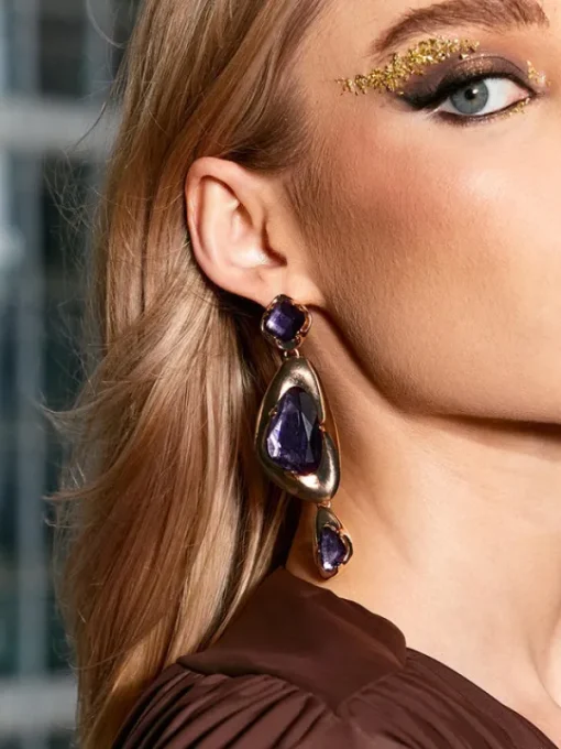 Earrings*Mew Mews Fashion Mikko Geometric Rhinestone Earrings