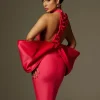 Dresses | Maxi Dresses*Bandage Milada Bow Split Dress In Pink