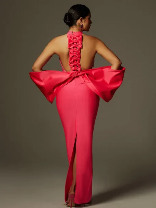 Dresses | Maxi Dresses*Bandage Milada Bow Split Dress In Pink
