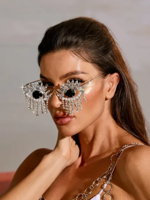 Glasses*Mew Mews Fashion Morrissey Rhinestone Fringe Sunglasses