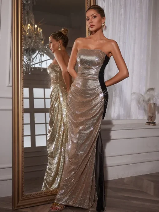 Dresses | Maxi Dresses*Mew Mews Fashion Naja Strapless Flower Maxi Dress