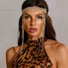 Headwear*Mew Mews Fashion Napa Crystal Fringe Headband