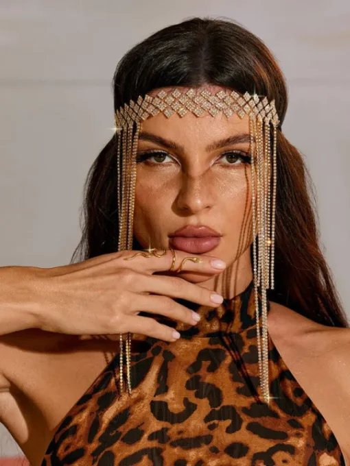 Headwear*Mew Mews Fashion Napa Crystal Fringe Headband