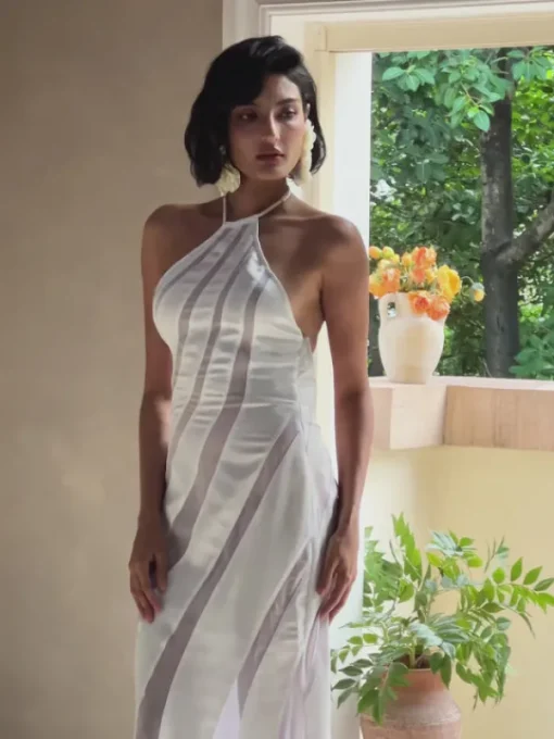 Dresses | Maxi Dresses*Mew Mews Fashion Narwani Halterneck Satin Maxi Dress