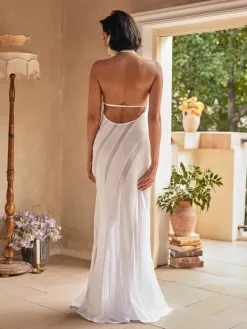 Dresses | Maxi Dresses*Mew Mews Fashion Narwani Halterneck Satin Maxi Dress