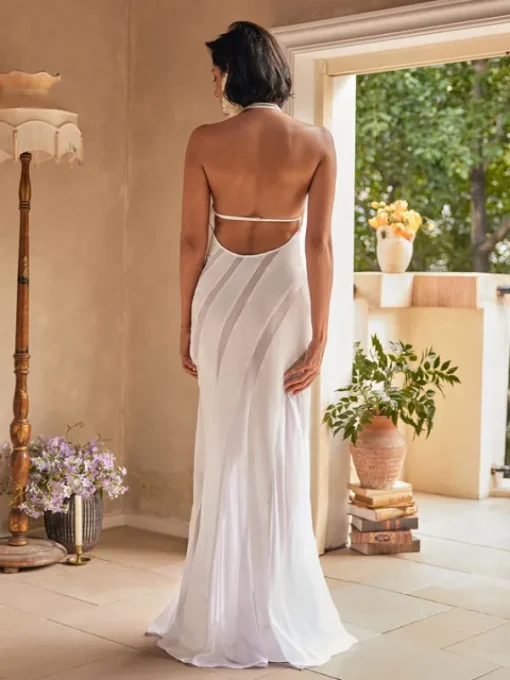 Dresses | Maxi Dresses*Mew Mews Fashion Narwani Halterneck Satin Maxi Dress