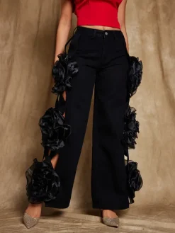 Pants & Shorts*Mew Mews Fashion Nathan Flower Hollow Jeans