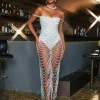 Dresses | Maxi Dresses*Mew Mews Fashion O/S Nicola Pearl Fringe Maxi Dress
