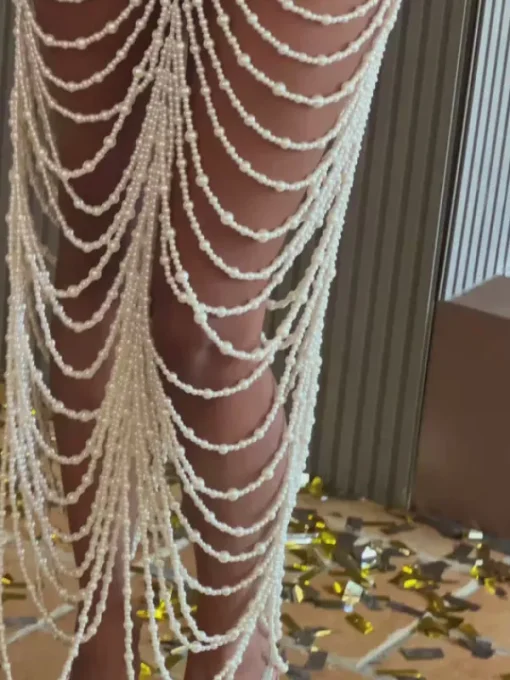 Dresses | Maxi Dresses*Mew Mews Fashion O/S Nicola Pearl Fringe Maxi Dress