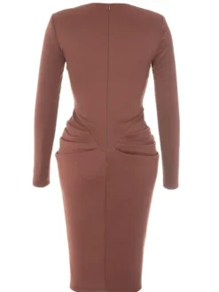Dresses | Midi Dresses*Mew Mews Fashion Noelani Long Sleeve Corset Midi Dress
