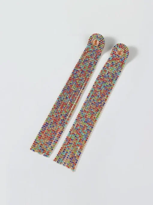 Earrings*Mew Mews Fashion Nola Multi Diamante Tassel Earrings