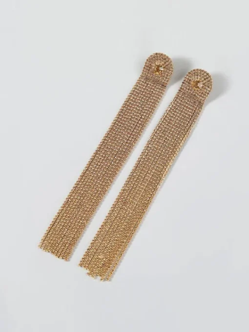 Earrings*Mew Mews Fashion Nola Multi Diamante Tassel Earrings