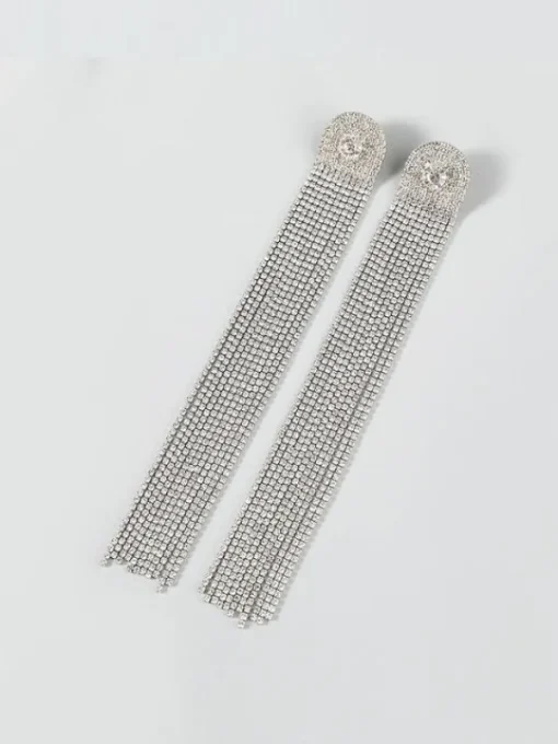 Earrings*Mew Mews Fashion Nola Multi Diamante Tassel Earrings