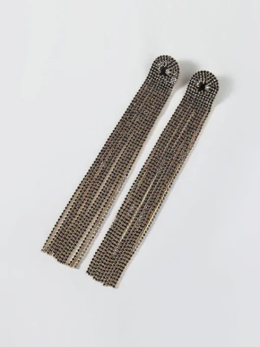 Earrings*Mew Mews Fashion Nola Multi Diamante Tassel Earrings