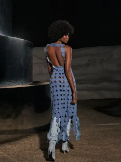 Dresses | Maxi Dresses*Mew Mews Fashion Nyx Circle Cutout Fringe Denim Maxi Dress