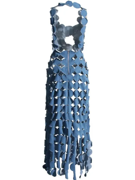 Dresses | Maxi Dresses*Mew Mews Fashion Nyx Circle Cutout Fringe Denim Maxi Dress