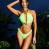 One Piece | Swimwear*Mew Mews Fashion Oakes Halterneck Beaded One Piece Swimsuit