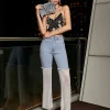 Pants & Shorts*Mew Mews Fashion Odelia Mesh Denim Pants In White