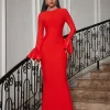 Dresses | Maxi Dresses*Bandage Omer Rhinestone Dress In Red