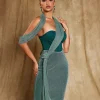 Dresses*Bandage Omilaní Strapless Patchwork Maxi Dress