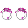 Earrings*Mew Mews Fashion Opal Crystal Circle Earrings
