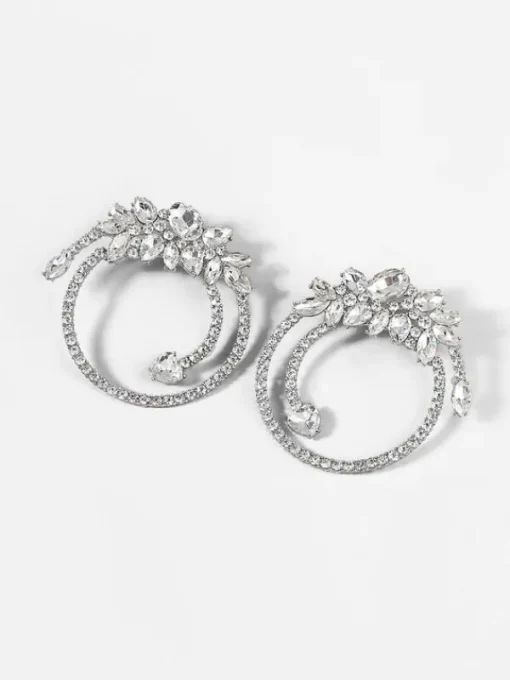 Earrings*Mew Mews Fashion Opal Crystal Circle Earrings
