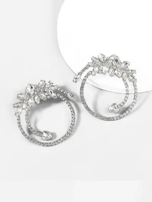 Earrings*Mew Mews Fashion Opal Crystal Circle Earrings