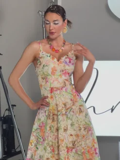 Dresses | Midi Dresses*Mew Mews Fashion Ornan Floral Embroidered Midi Dress