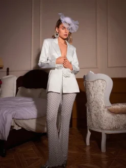 Sets & Co-ords*Mew Mews Fashion Ossie Pearl Embellished Flower Cutout Blazer Set