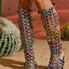 Shoes*Mew Mews Fashion Ostara Circle Cutout Boots