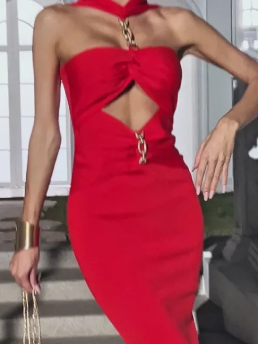 Dresses | Midi Dresses*Bandage Ozzie Cutout Ruched Dress