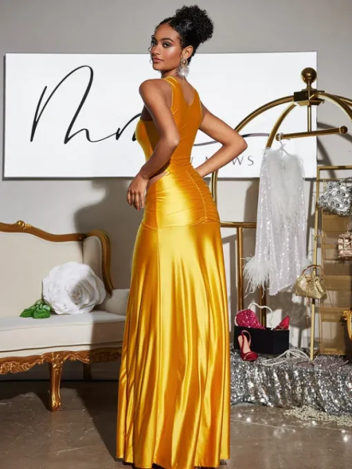 Dresses | Maxi Dresses*Mew Mews Fashion Panya Crystal Cutout Satin Maxi Dress