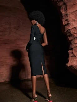 Dresses*Bandage Patsy Flower Pearl Cutout Dress