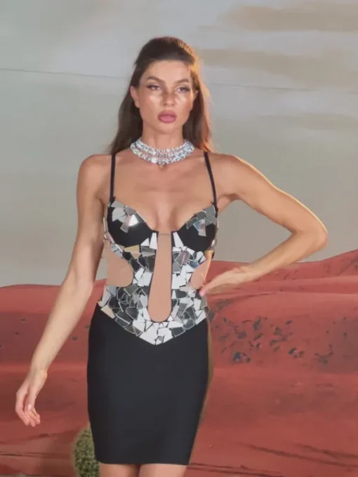 Dresses*Bandage Penrose Acrylic Mini Dress