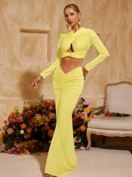 Sets & Co-ords*Mew Mews Fashion Perssis Twisted Ruched Skirt Set