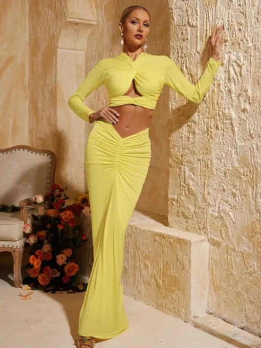 Sets & Co-ords*Mew Mews Fashion Perssis Twisted Ruched Skirt Set