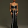 Dresses | Maxi Dresses*Bandage Pinedo Rhinestone Cutout Maxi Dress